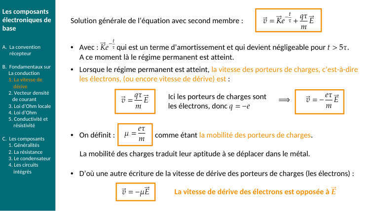 Diapo du cours : Solution générale de l’équation avec second membre :